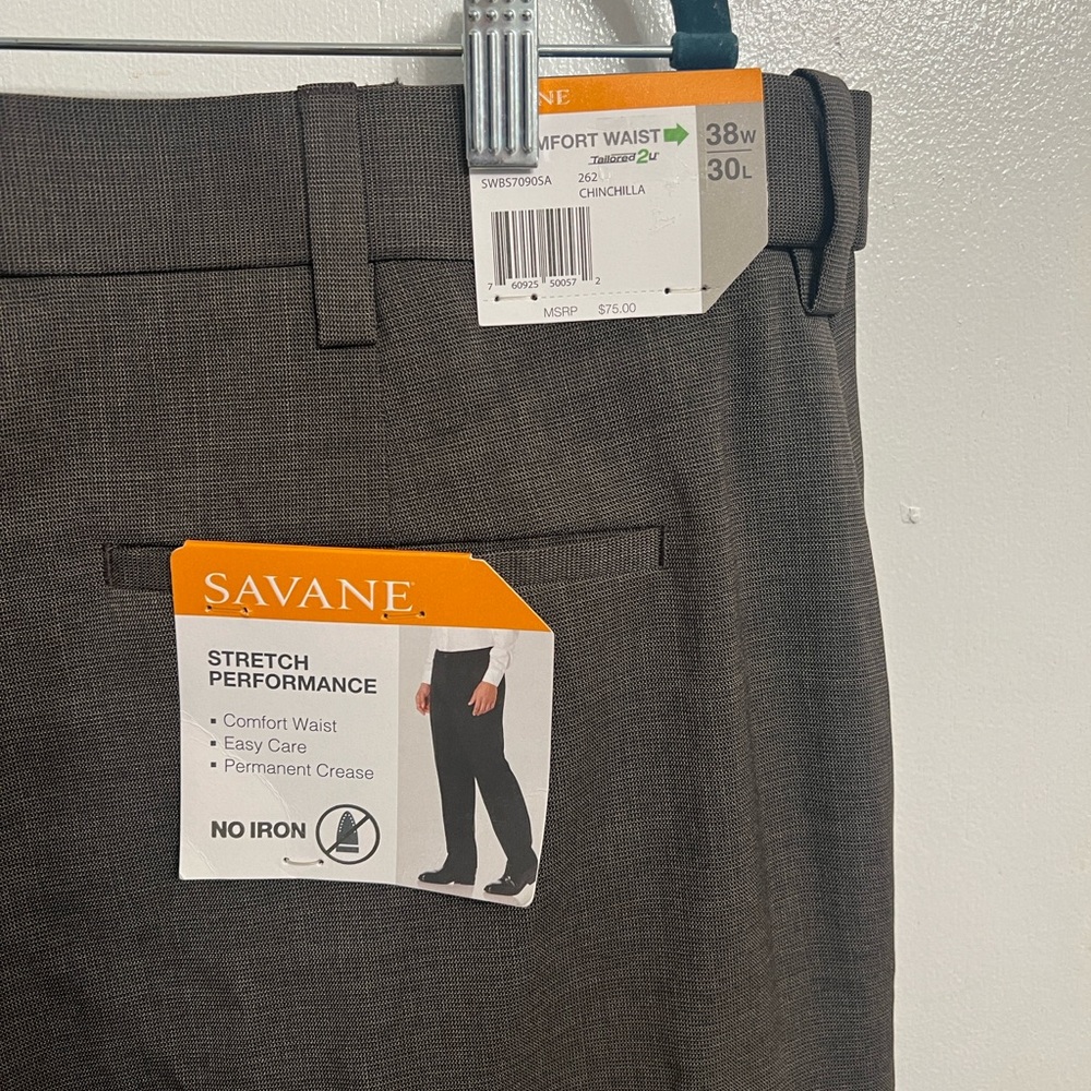 Savane Men’s Comfort waist Dress Pants size 38/30